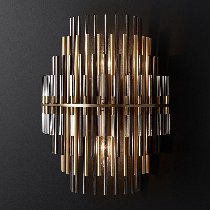 Бра Restoration Hardware Emile Sconce Прозрачный Латунь Античная полированная Темная бронза Бра Restoration Hardware Emile Sconce Прозрачный Латунь Античная полированная Темная бронза в Рязани | Loft Concept