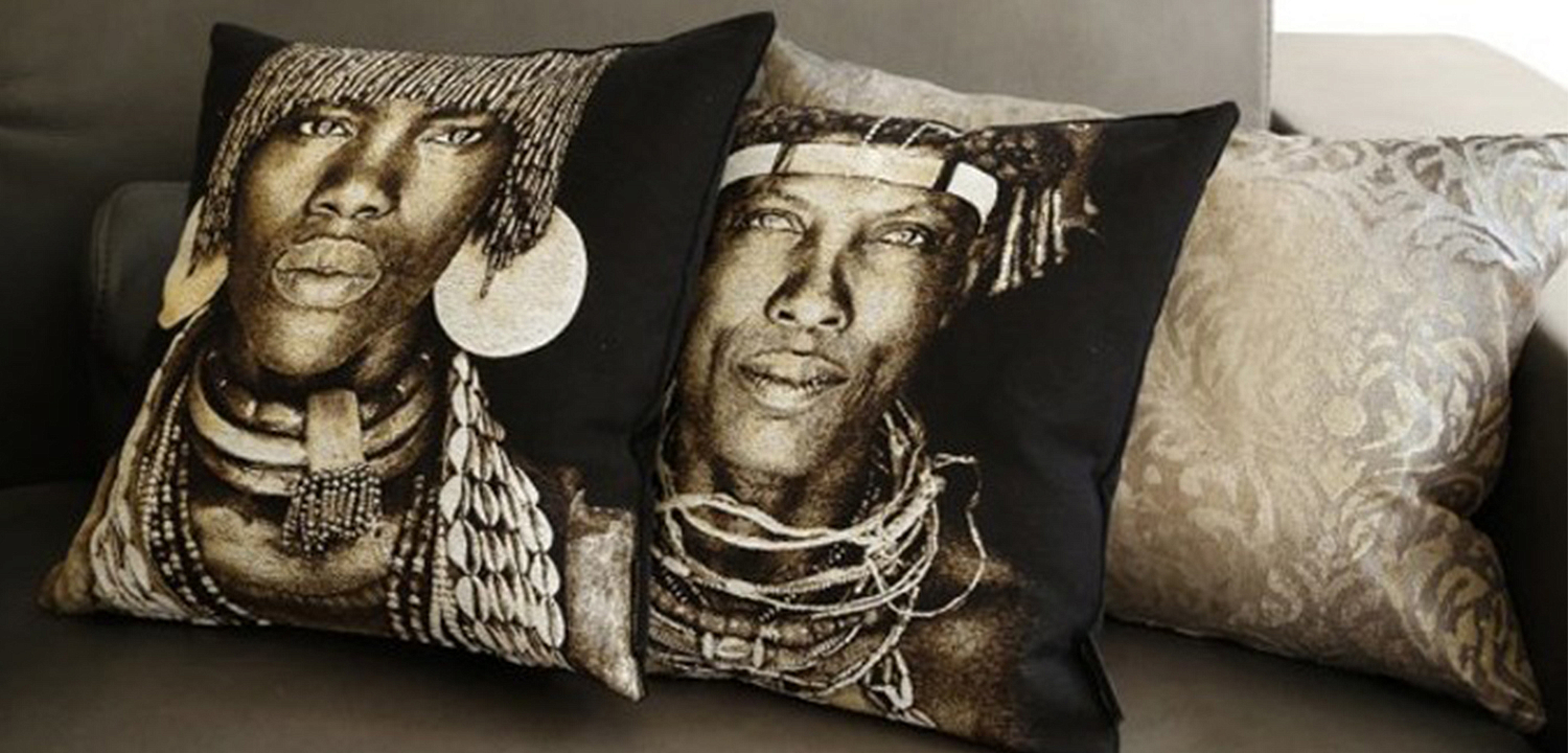 Декоративная Подушка Ovakaona Tribe Angola Декоративная Подушка Ovakaona Tribe Angola - Loft-Concept в Рязани