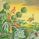 Обои ручная роспись Le Brésil Special Colourway варинант исполнения - 1 | Loft Concept в Рязани