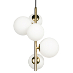 Подвесной светильник с 5-ю белыми шарообразными плафонами Bubble Chandelier варинант исполнения - 3 | Loft Concept в Рязани
