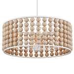 Люстра в форме цилиндра с вставками из деревянных бусин Wooden Beads варинант исполнения - 2 | Loft Concept в Рязани
