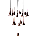 Люстра светодиодная с акриловыми конусообразными плафономи розовое золото Astra 60   варинант исполнения - 1 | Loft Concept в Рязани