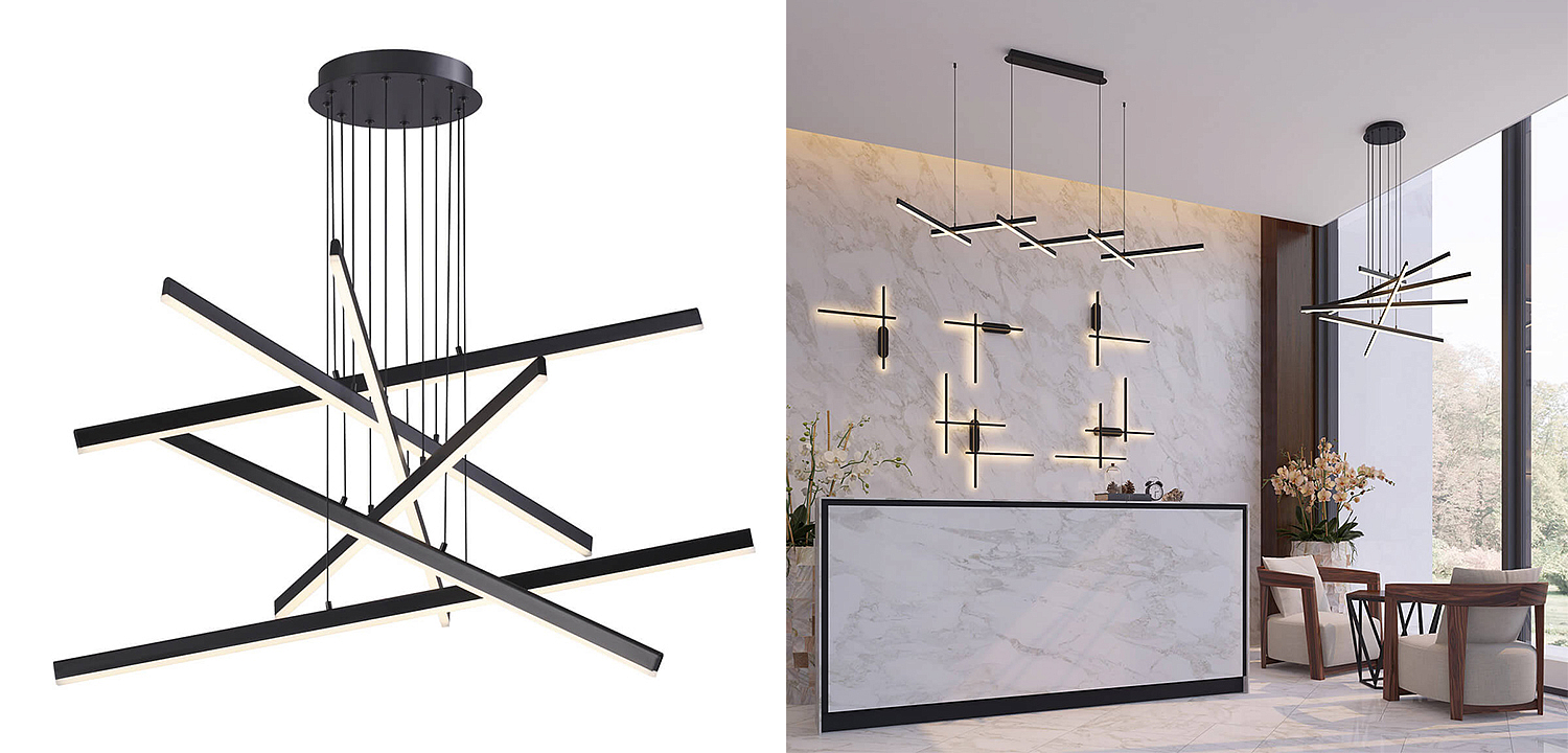 Люстра Rolf Six Black Lines Chandelier Люстра Rolf Six Black Lines Chandelier - Loft-Concept в Рязани