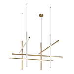 Люстра с 8-ю пересекающимися цилиндрическими плафонами на тонких тросах Trumpet tube варинант исполнения - 6 | Loft Concept в Рязани