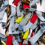 Ковер прямоугольный разноцветный из джинсовой одежды Zero Waste варинант исполнения - 3 | Loft Concept в Рязани