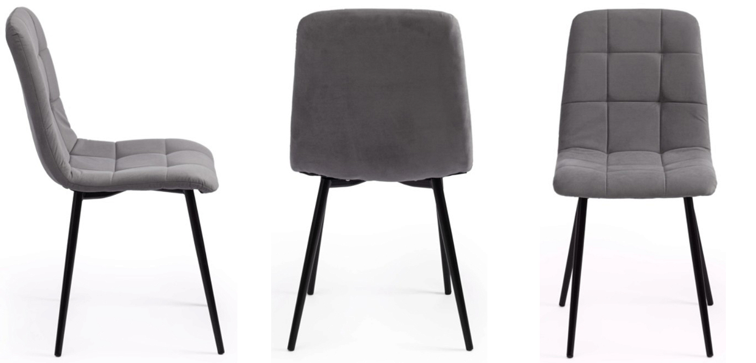 Стул Nancy Velour Grey Chair Стул Nancy Velour Grey Chair - Loft-Concept в Рязани