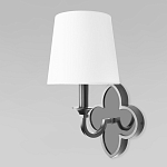 Бра с белым текстильным абажуром и фигурным основанием с зеркальной вставкой Vitorino варинант исполнения - 8 | Loft Concept в Рязани