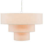 Люстра круглая трехъярусная с тканевыми абажурами Light Soft Glow варинант исполнения - 1 | Loft Concept в Рязани