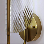 Бра с изогнутым рельефным плафоном Textured Glass варинант исполнения - 4 | Loft Concept в Рязани