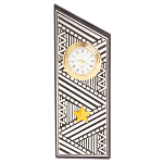 Часы подарочные настольные в виде погона Генерала из натурального камня Змеевик Silver Military Clock варинант исполнения - 7 | Loft Concept в Рязани