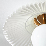 Потолочный светильник с белым плиссированным абажуром Headquarters варинант исполнения - 4 | Loft Concept в Рязани