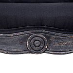 Кресло низкое в стиле прованс Черный Лен Louis French Armchair  варинант исполнения - 5 | Loft Concept в Рязани