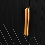 Комод черный округлой формы с рельефным фасадом Black Cut варинант исполнения - 3 | Loft Concept в Рязани