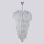 Люстра с прозрачными и белыми подвесками в виде лепестков FAIRYTREE Light варинант исполнения - 2 | Loft Concept в Рязани