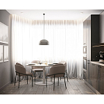 Кухонный гарнитур с серым глянцевым фасадом Onfroi Moss Grey Kitchen Set варинант исполнения - 3 | Loft Concept в Рязани