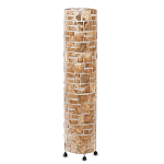 Торшер из перламутра на металлическом каркасе Indonesian Cylinder 2 варинант исполнения - 1 | Loft Concept в Рязани