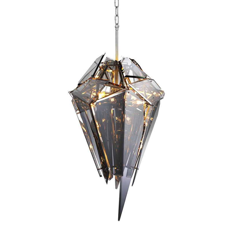 Люстра Chandelier Shard Никель Дымчатый (Smoke) Люстра Chandelier Shard Никель Дымчатый (Smoke) в Рязани | Loft Concept