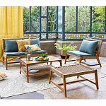 Садовый 2-х местный диван с каркасом из акации Green варинант исполнения - 5 | Loft Concept в Рязани