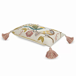 Чехол на подушку с кисточками и вышивкой птиц Ethnic mix Birds Rect варинант исполнения - 1 | Loft Concept в Рязани