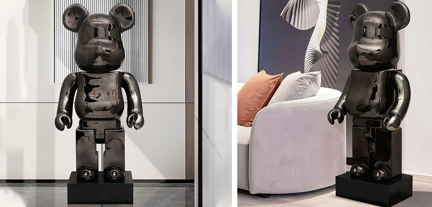 Статуэтка Bearbrick Black on stand Статуэтка Bearbrick Black on stand - Loft-Concept в Рязани