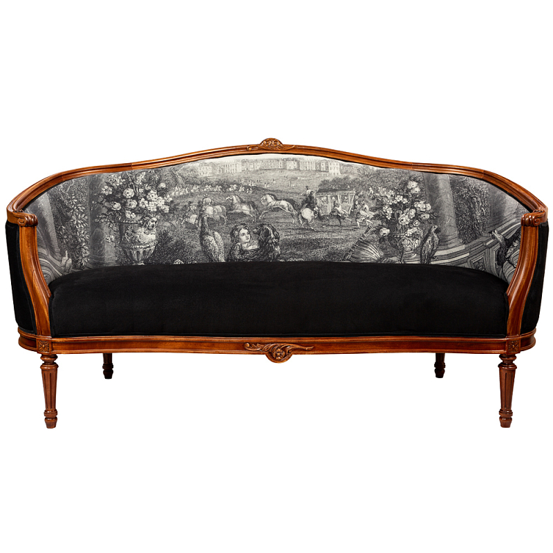 Диван Black and White Versailles Sofa Черно-белый Коричневый Диван Black and White Versailles Sofa Черно-белый Коричневый в Рязани | Loft Concept