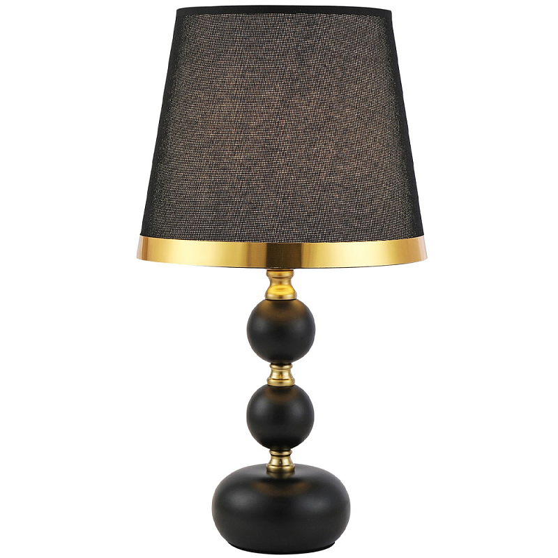 Настольная лампа с абажуром Altera Lampshade Black Gold Table Lamp Черный Золотой Настольная лампа с абажуром Altera Lampshade Black Gold Table Lamp Черный Золотой в Рязани | Loft Concept