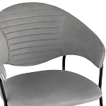 Серый стул с обивкой из искусственной замши Alexis варинант исполнения - 6 | Loft Concept в Рязани