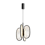 Люстра с гравировкой на акриловых плафонах Gravyura Black D 33 см варинант исполнения - 2 | Loft Concept в Рязани