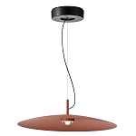 Подвесной светильник круглой формы с коричневым металлическим абажуром Halo Drift варинант исполнения - 1 | Loft Concept в Рязани