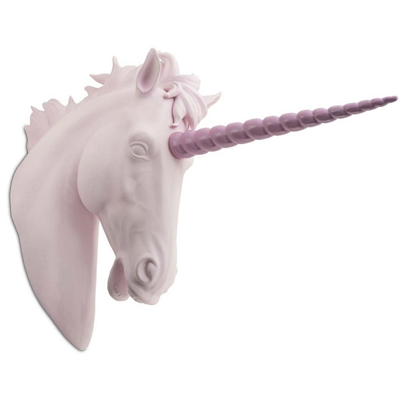Аксессуар на стену Unicorn Head Hanging Bisc. Белый Розовый Аксессуар на стену Unicorn Head Hanging Bisc. Белый Розовый в Рязани | Loft Concept