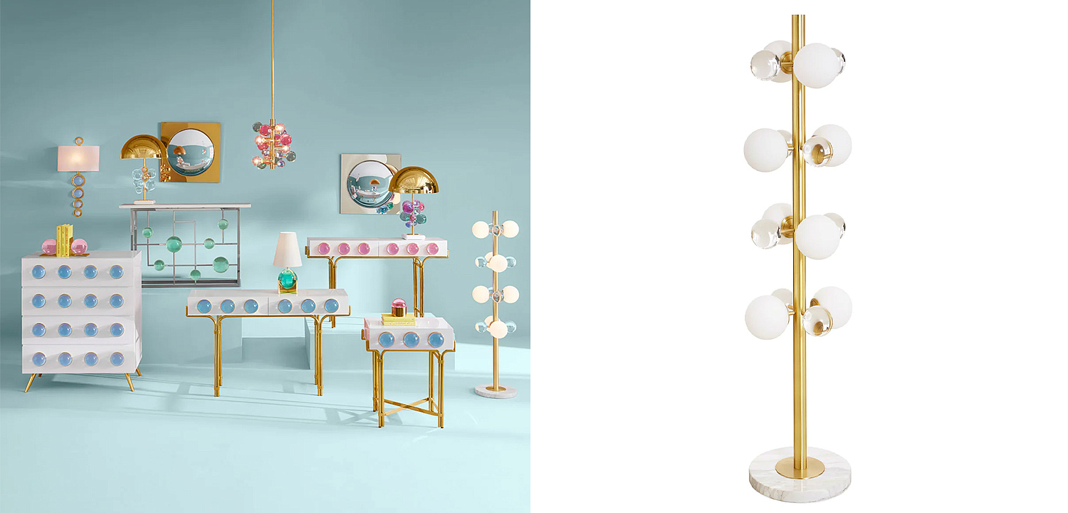 Торшер GLOBO FLOOR LAMP-BRASS Jonathan Adler Торшер GLOBO FLOOR LAMP-BRASS Jonathan Adler - Loft-Concept в Рязани