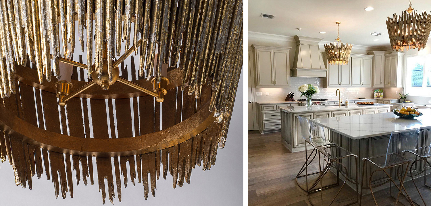 Люстра Ragna Golden Wooden Rods Chandelier Люстра Ragna Golden Wooden Rods Chandelier - Loft-Concept в Рязани