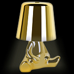 Настольная лампа фигурная золотого цвета с гладким абажуром Высота 16 см Sophia варинант исполнения - 3 | Loft Concept в Рязани