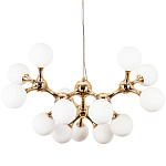 Люстра с плафонами из стеклянных шаров Pearls Suspension Gold Chandelier варинант исполнения - 1 | Loft Concept в Рязани