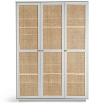 Шкаф с тремя дверцами из плетеного ротанга Tomio Wicker Furniture варинант исполнения - 1 | Loft Concept в Рязани