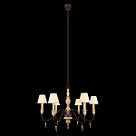 Люстра на металлическом основании с 6-ю белыми тканевыми абажурами Terrain варинант исполнения - 3 | Loft Concept в Рязани