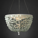 Люстра круглая с каскадом из декоративных элементов Sea Glass варинант исполнения - 4 | Loft Concept в Рязани