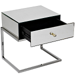 Тумбочка зеркальная с ящиком Mirror Chrome Cabinet варинант исполнения - 2 | Loft Concept в Рязани