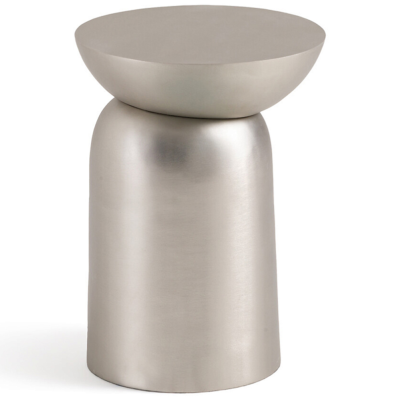 Приставной стол из алюминиевого сплава Meskill Side Table Серебряный Приставной стол из алюминиевого сплава Meskill Side Table Серебряный в Рязани | Loft Concept