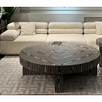 Столик журнальный круглый с полосатым узором Zebroids варинант исполнения - 5 | Loft Concept в Рязани