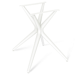 Стол обеденный с круглой столешницей из керамики на четырех белых ножках Sand Ceramics варинант исполнения - 5 | Loft Concept в Рязани