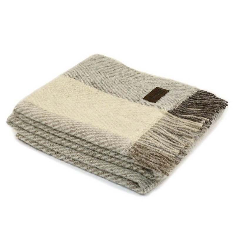 Плед VADSO SPINA 1001 Marzotto Бежево-серый в Рязани | Loft Concept 