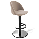 Барный стул вращающийся со спинкой Бежевый Велюр Vendramin Chair варинант исполнения - 1 | Loft Concept в Рязани