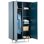 Шкаф двухдверный Scale Ornament Blue Wardrobe варинант исполнения - 6 | Loft Concept в Рязани