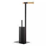 Держатель для туалетной бумаги с ершиком Black Bathroom Accessory варинант исполнения - 3 | Loft Concept в Рязани