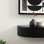 Прикроватный подвесной столик с ящиком черный Bedside Hanging Table варинант исполнения - 5 | Loft Concept в Рязани