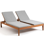 Шезлонг двухместный из эвкалипта Sunset варинант исполнения - 1 | Loft Concept в Рязани