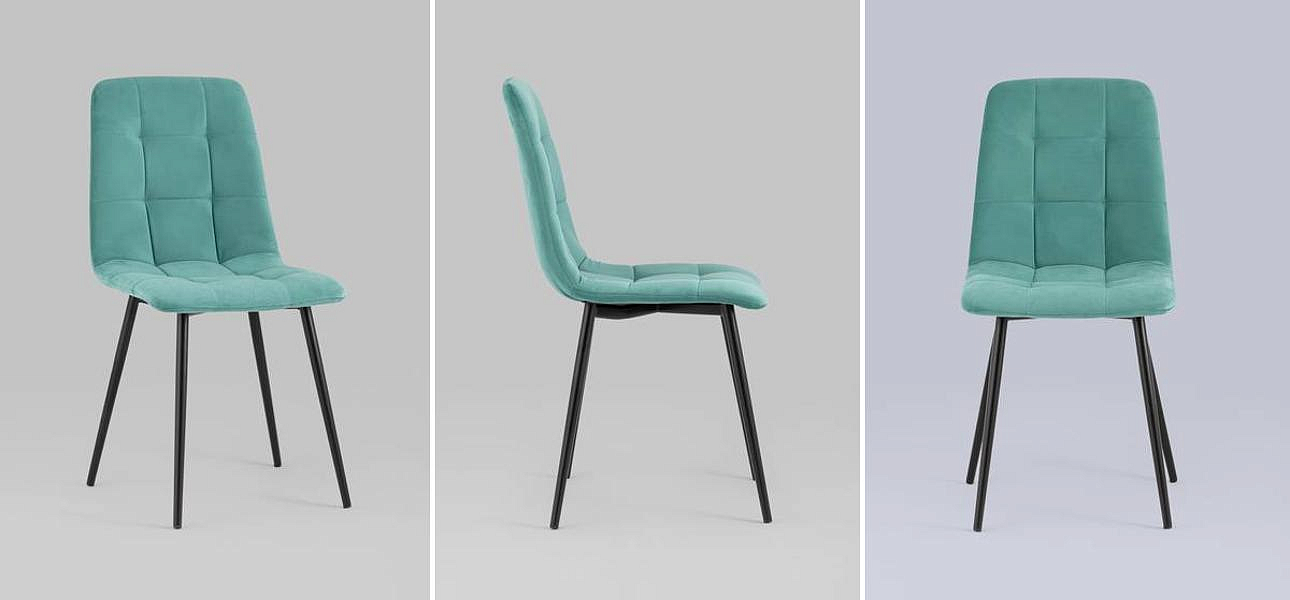 Стул NANCY S-2 Chair Бирюзовый Велюр Стул NANCY S-2 Chair Бирюзовый Велюр - Loft-Concept в Рязани