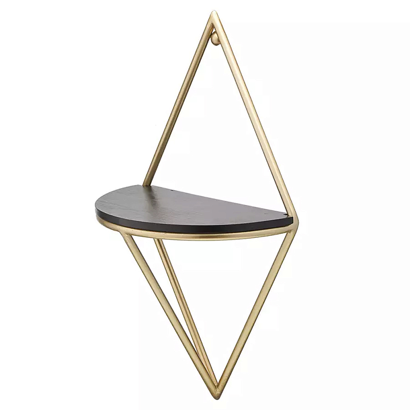 Полка фигурная Geometric Shapes Черный Латунь Полка фигурная Geometric Shapes Черный Латунь в Рязани | Loft Concept