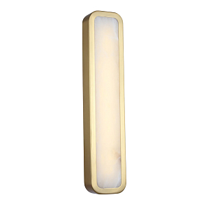 Бра в металлическом корпусе с рассеивателем из бежевого алебастра Cryptocrystalline Stone